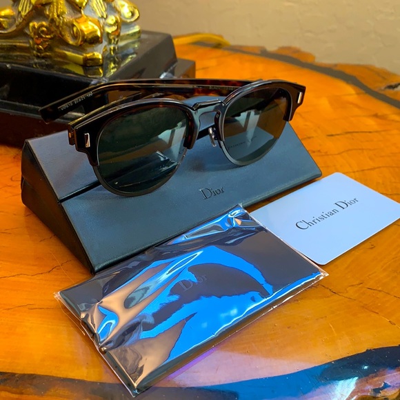 Dior Rare Men’s Black Tie Classic Round Sunglasses - Picture 4 of 8